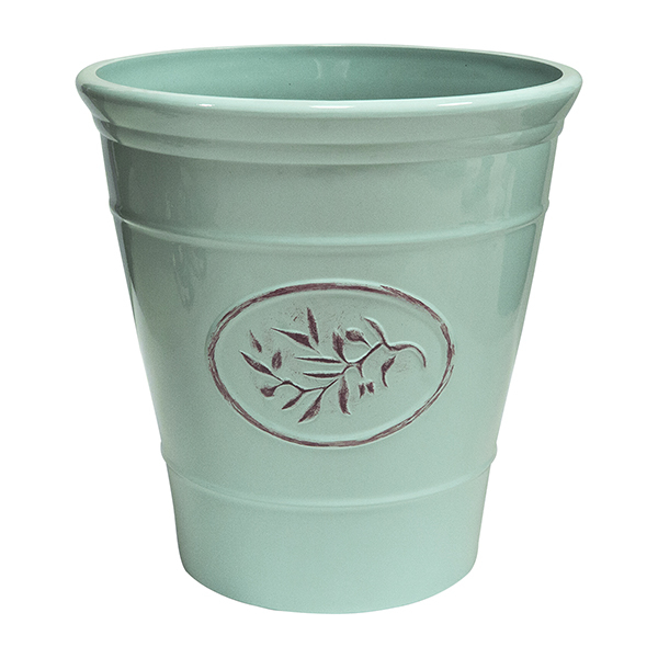 Outdoor Garden Olive Recycled Plastic Glazed Planter