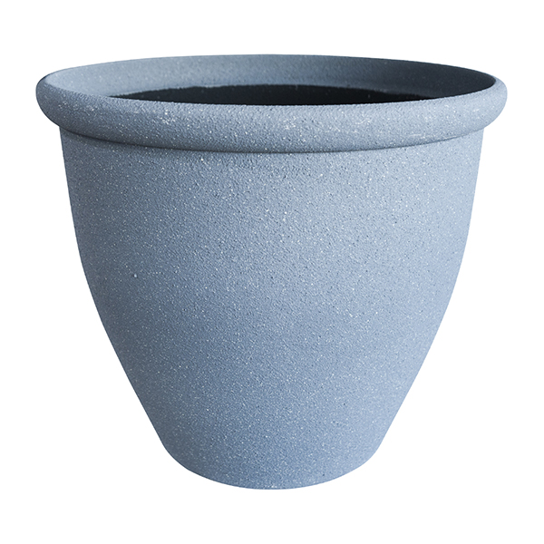 Plastic Cement Effect Round Tapered Flower Pot