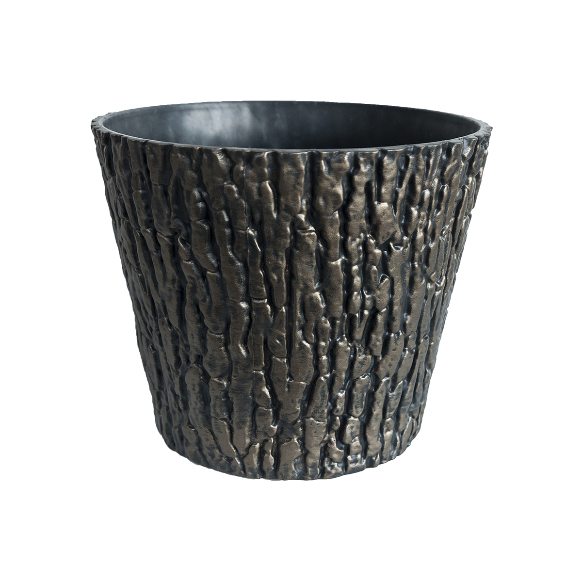 Pp Plastic Faux Wood Bark Plant Pot