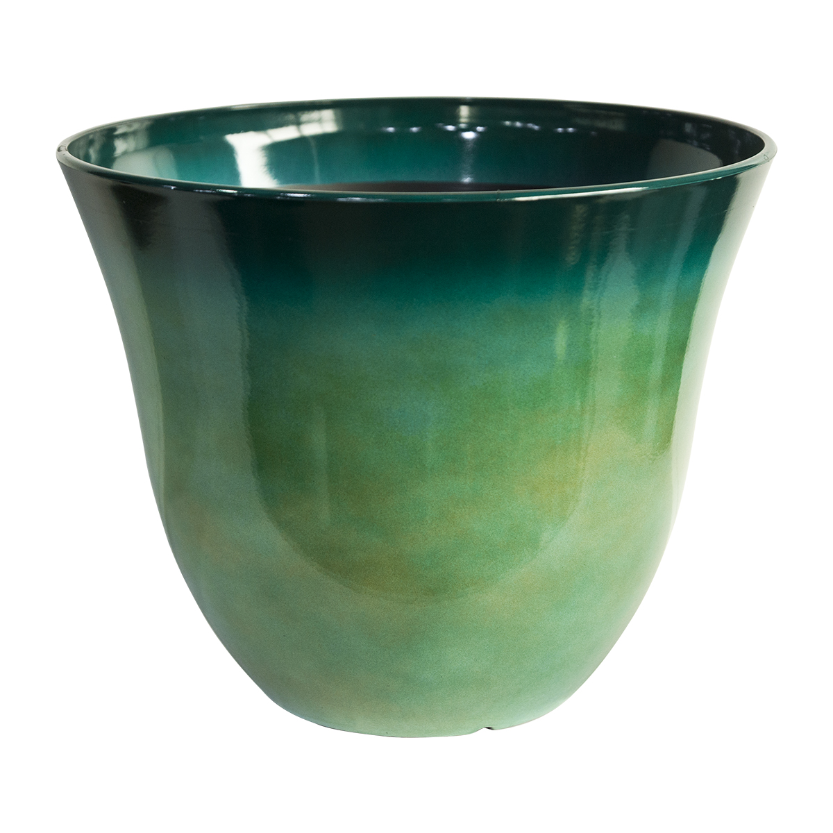 Glaze Surface Effect Poly Resin Round Planter