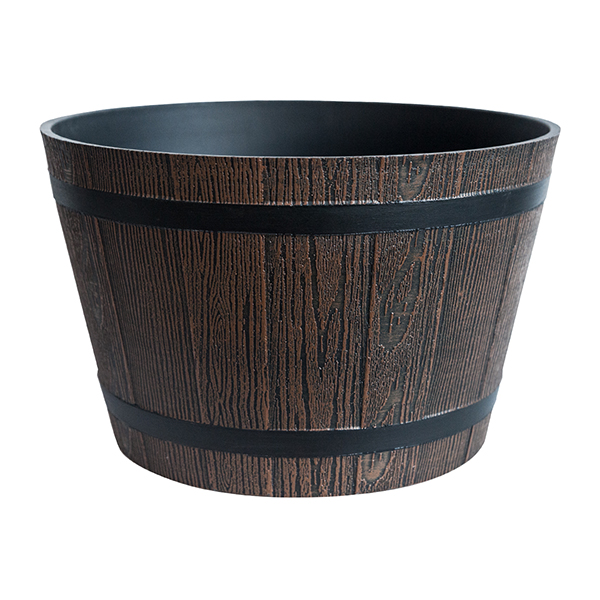 Recyclable Plastic Large Round Whiskey Barrel Planter