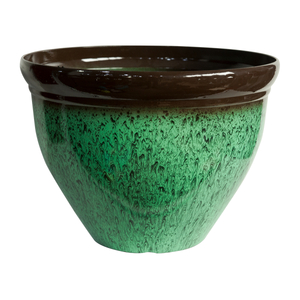 Spray Paint Glazed Ceramic Finish Pot for Plant