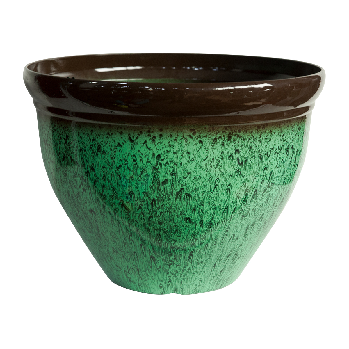 Nice Glazed Plastic Ceramic Effect Plant Pot