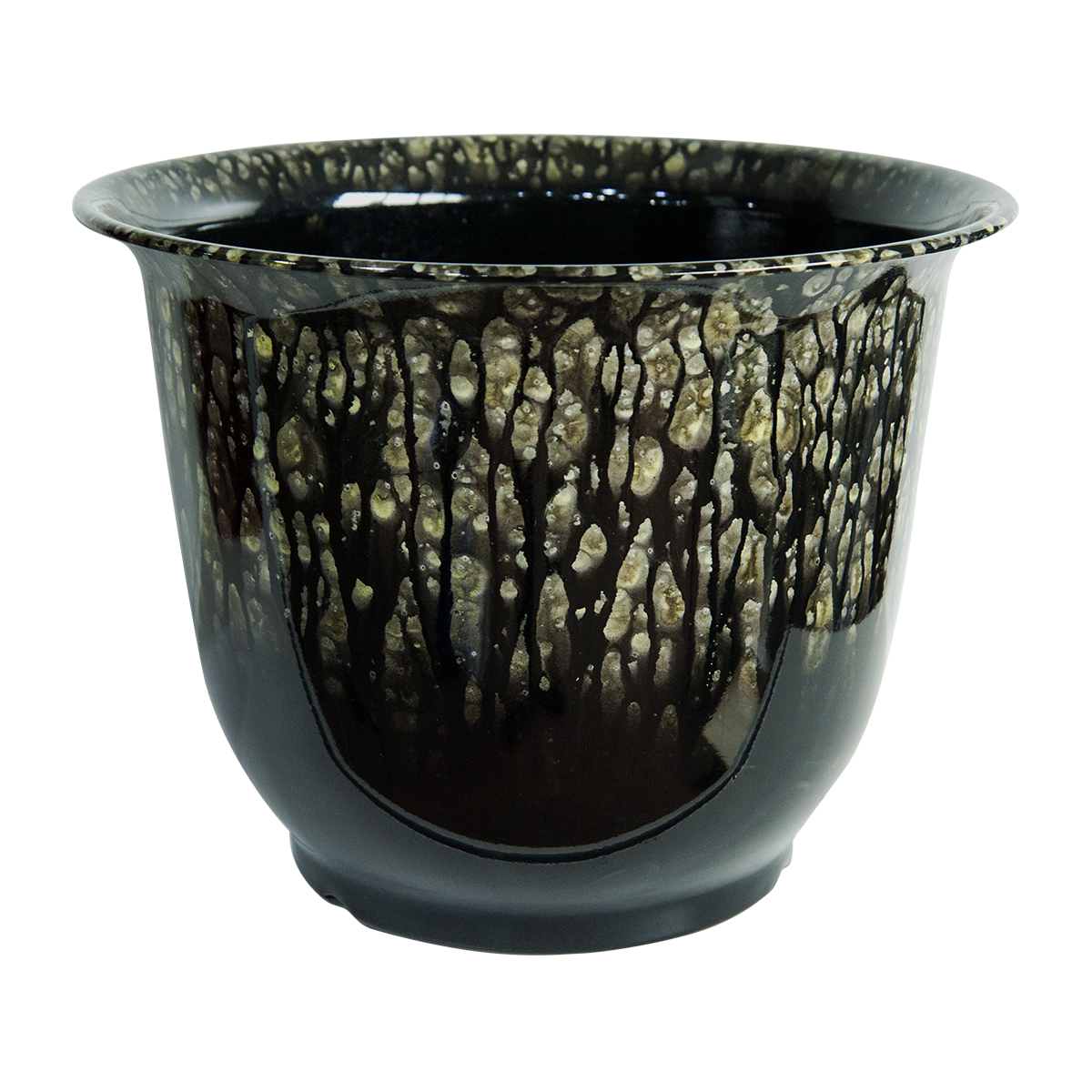 Resin Ceramic Glazed Finish Bell Pot Planters