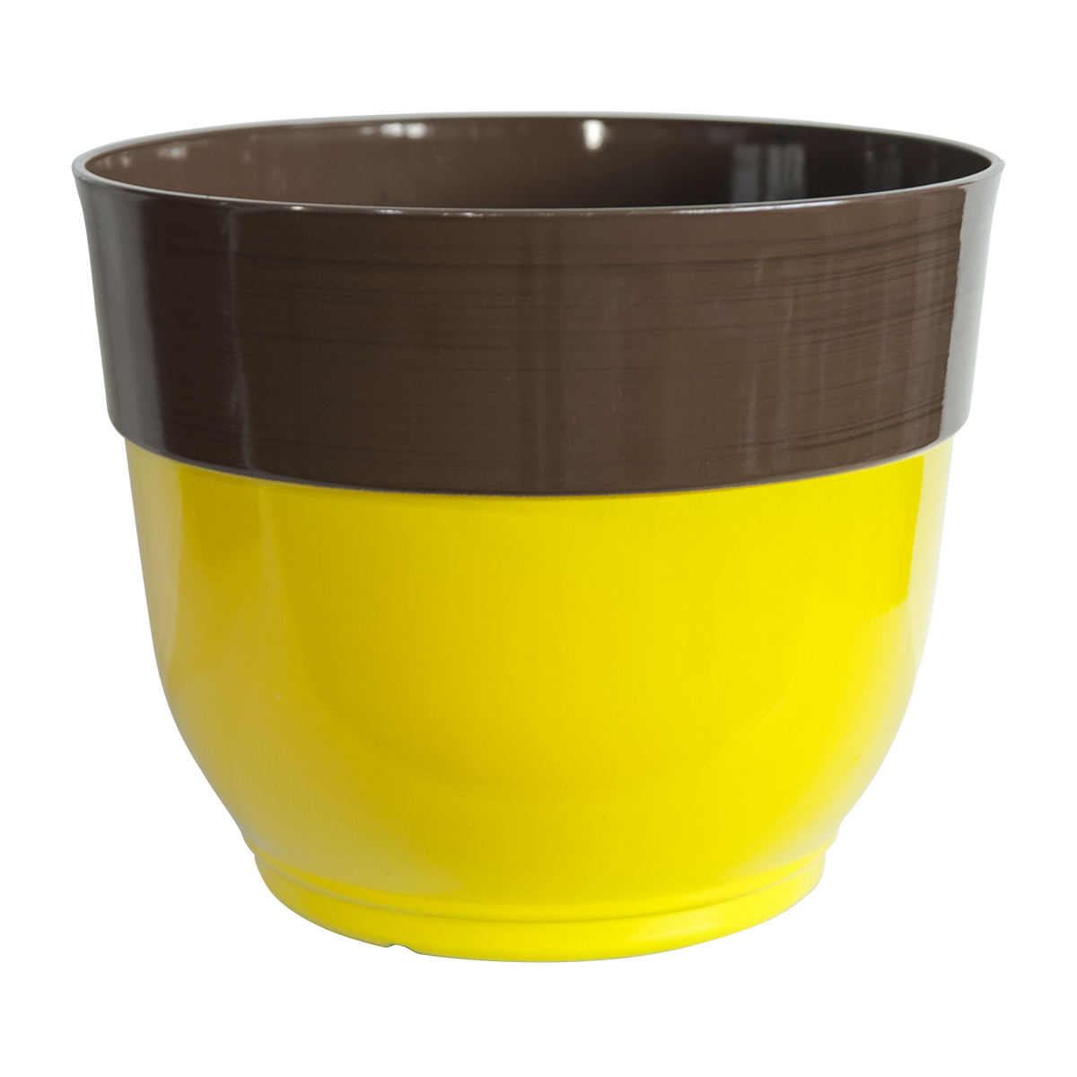 Resin Bowl Shape Glazed Ceramic Effect Planter