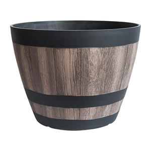 Round Cheap Wooden Barrel Finish Plant Pot