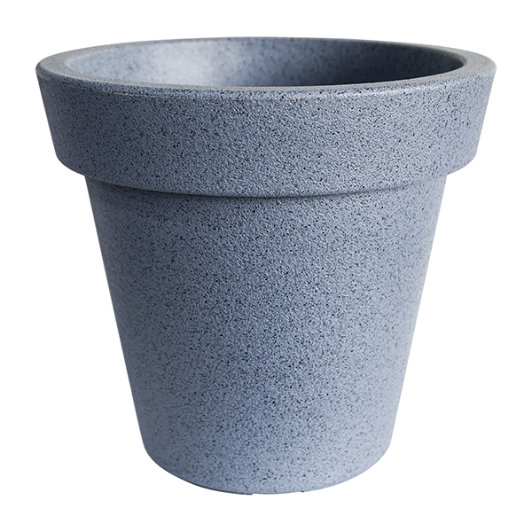Thick Rim Plastic Stone Effect Flower Pot