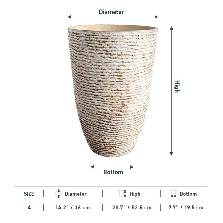Extra Large Plastic Stone Effect Flower Pot
