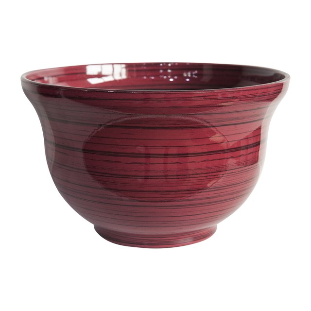 Red Stripe Design Bowl Resin Indoor Modern Planter