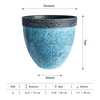 Large Lightweight Blue Ceramic Planter Pots