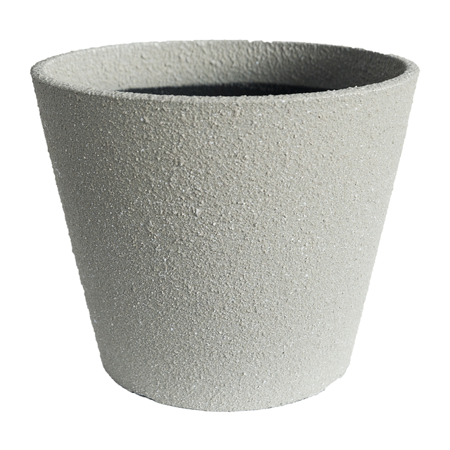 Large Minimalist Concrete Effect Plastic Flower Pot