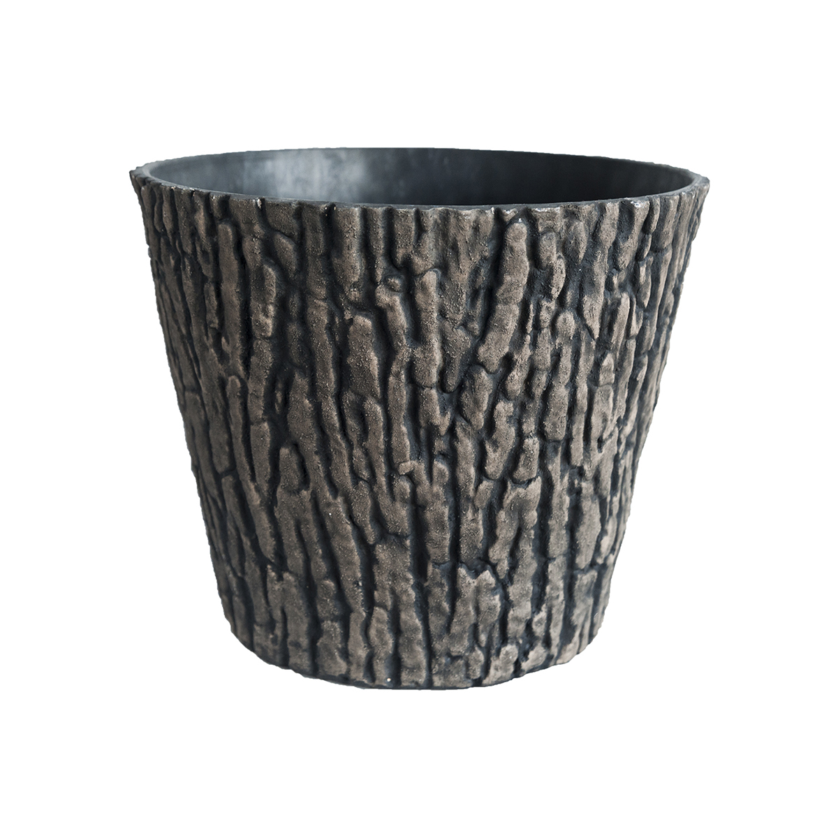 Pp Plastic Faux Wood Bark Plant Pot