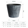 Large Minimalist Cement Effect Plastic Plant Pot