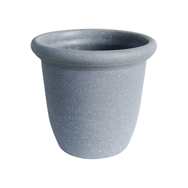 Concrete Effect Planter Pot with Heavy Rim