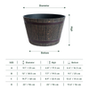 Kailai Patio Barrel Planter Pots for Herbs Plants