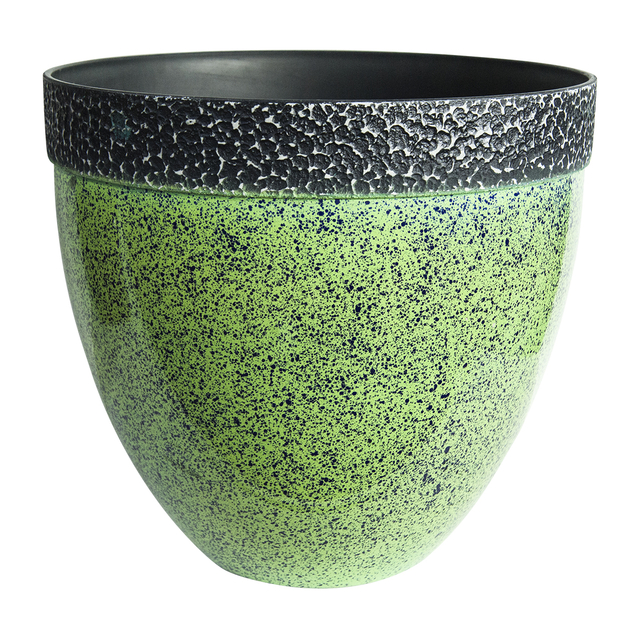 Large Painted Glazed Effect Plastic Outdoor Planter