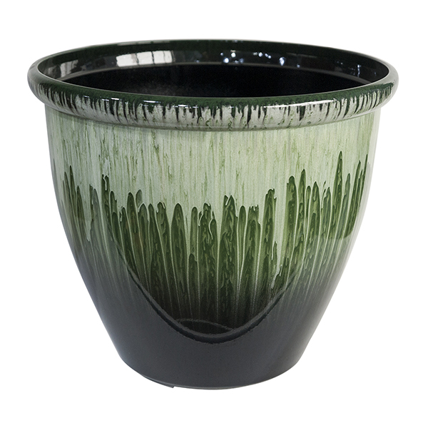 Recycled Plastic Lightweight Glazed Decorative Pot