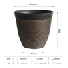 Big Textured Ribbed Plastic Garden Plant Containers